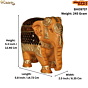 Wooden Elephant Figurine KBH09737