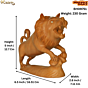 Wooden Lion Figurine KBH09751