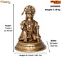 Brass Hanuman 7 Inch KBH09809