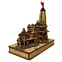 Wooden Ram Mandir KBH09847