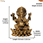 Mini Brass Ganesha Idol KBH09855