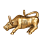 Brass Bull Statue  7 Inch KBH09872