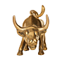 Brass Bull Statue  7 Inch KBH09872