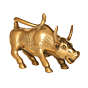 Brass Bull Statue  7 Inch KBH09872