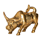 Brass Bull Statue  7 Inch KBH09872