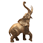 Large Brass Wild Elephant Statue for Home Decor BH09902
