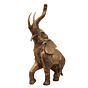 Large Brass Wild Elephant Statue for Home Decor BH09902