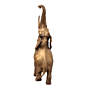 Large Brass Wild Elephant Statue for Home Decor BH09902