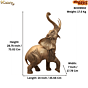 Large Brass Wild Elephant Statue for Home Decor BH09902