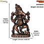 Copper Ganesha Idol  3 Inch KBH09909