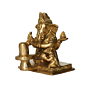 Brass Ganapati Worshipping Shivalinga KBH09936