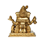 Brass Ganapati Worshipping Shivalinga KBH09936