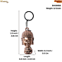 Brass Buddha Key Chain with Ring  KBH09956