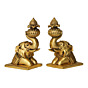 Brass Elephant Set Of two 3 Inch KBH09984