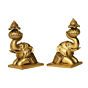 Brass Elephant Set Of two 3 Inch KBH09984