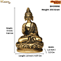 Brass Buddha Idol  3 Inch KBH09998