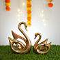 Brass Swan Pair Figurines KBH10005