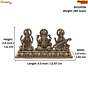 Decorative Brass Ganesha Lakshmi Saraswati Murti for Pooja & Diwali Decoration BH10036