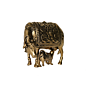 Brass Cow and Calf Statue KBH10040