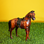 Handcrafted Leather Horse Statue BH10078