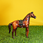 Handcrafted Leather Horse Statue BH10078