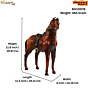 Handcrafted Leather Horse Statue BH10078