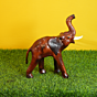 Handcrafted Leather Elephant Showpiece BH10079