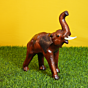 Handcrafted Leather Elephant Showpiece BH10079