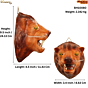 Handcrafted Leather Lion Face Showpiece BH10080