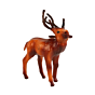 Handcrafted Leather Deer Showpiece BH10082