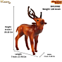 Handcrafted Leather Deer Showpiece BH10082