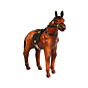 Handcrafted Leather Horse Figurine BH10084