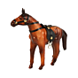 Handcrafted Leather Horse Figurine BH10084