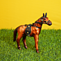 Handcrafted Leather Horse Figurine BH10084