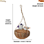 Weed Grass Birds with Nest Eco-Friendly Decorative Piece for Home & Garden KBH10104