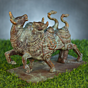 Brass Double Nandi Statue 10 Inch KBH10117