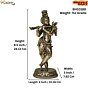 Brass Krishna Idol 10 Inch KBH10180