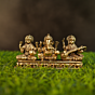 Brass Ganesha Lakshmi Saraswati Idol KBH10186