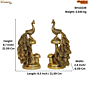 Brass Peacock Pair KBH10239