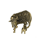 Brass Cow & Calf statue KBH10254