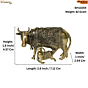 Brass Cow & Calf statue KBH10254