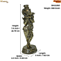 Brass Krishna Statue KBH10260