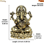 Brass Ganesha Idol KBH10296