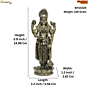 Brass Vishnu Standing Statue KBH10325