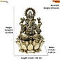 Brass Ganesha Idol KBH10334