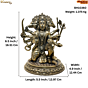 Brass Panchmukhi Hanuman 7 Inch KBH10360