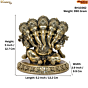Brass Panchmukhi Ganesh Idol 5 inch KBH10362