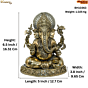 Brass Ganesha Idol KBH10363