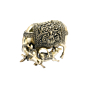 Brass Cow & Calf 3 Inch KBH10384