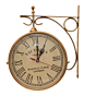 Metal Double Sided Victorian Style Station Clock for Home & Office Decor BH10397